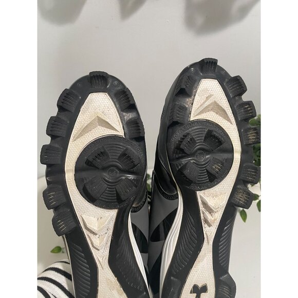 Under Armour Mens Black & Gray Cleats Size 9 - Picture 9 of 16